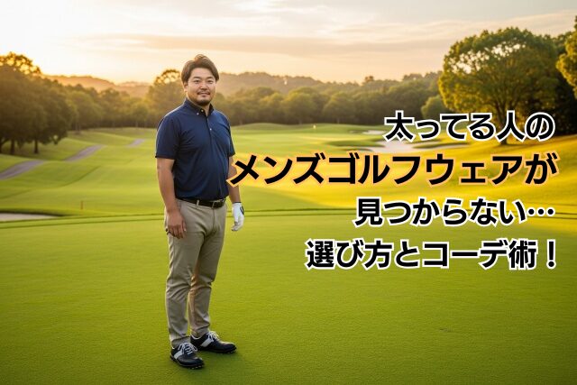 太ってる人のメンズゴルフウェアが見つからない…選び方とコーデ術！