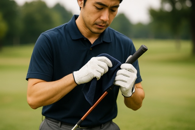 ゴルフグローブが滑る際の対処法