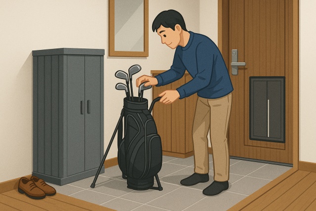 室内保管での縦置きスタンド活用法