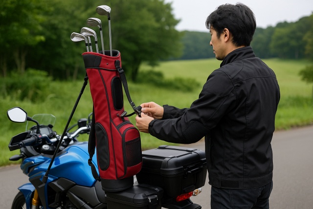 サイドバッグで道具を分ける積載術