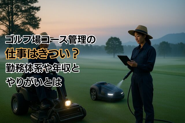 ゴルフ場コース管理の仕事はきつい？勤務体系や年収とやりがいとは