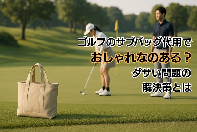 ゴルフのサブバッグ代用でおしゃれなのある？ダサい問題の解決策とは