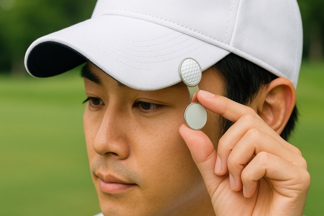 ゴルフマーカーマグネットの帽子への付け方と選び方