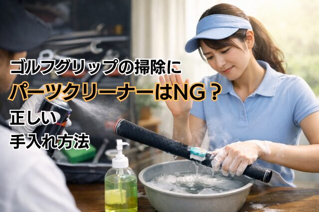 ゴルフグリップの掃除にパーツクリーナーはNG？正しい手入れ方法