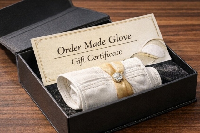 サイズの心配がないオーダーメイドグローブの仕立券