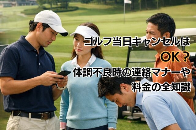 ゴルフ当日キャンセルはOK？体調不良時の連絡マナーや料金の全知識