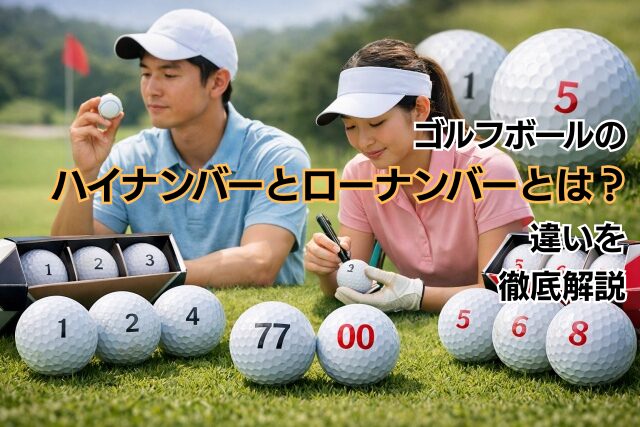 ゴルフボールのハイナンバーとローナンバーとは？違いを徹底解説