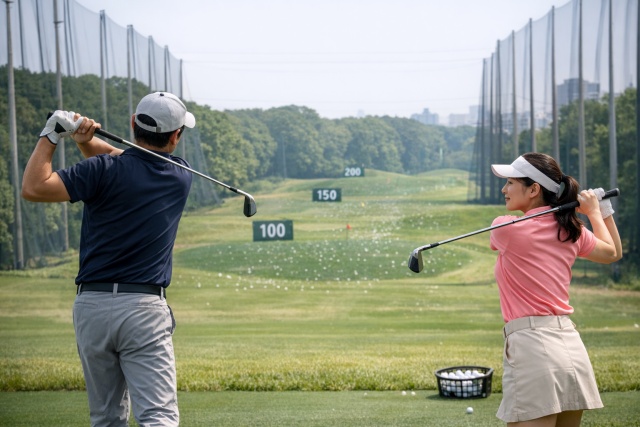 ロフトを立てるダウンブローでアイアンの飛距離を出す