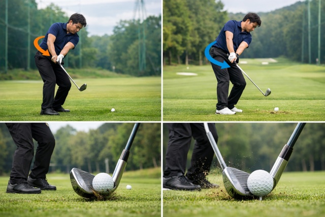 ミート率を向上させてクラブの芯で捉える練習