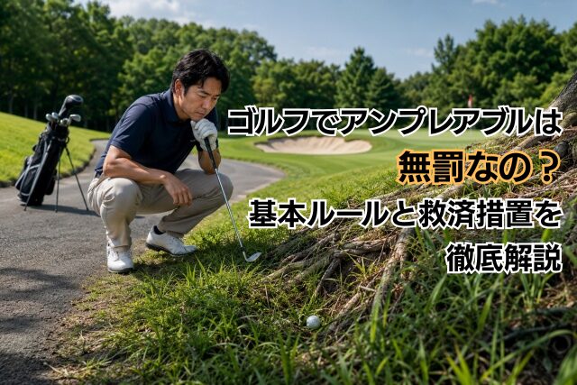 ゴルフでアンプレアブルは無罰なの？基本ルールと救済措置を徹底解説