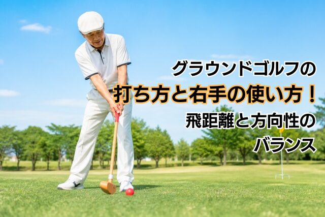 グラウンドゴルフの打ち方と右手の使い方！飛距離と方向性のバランス